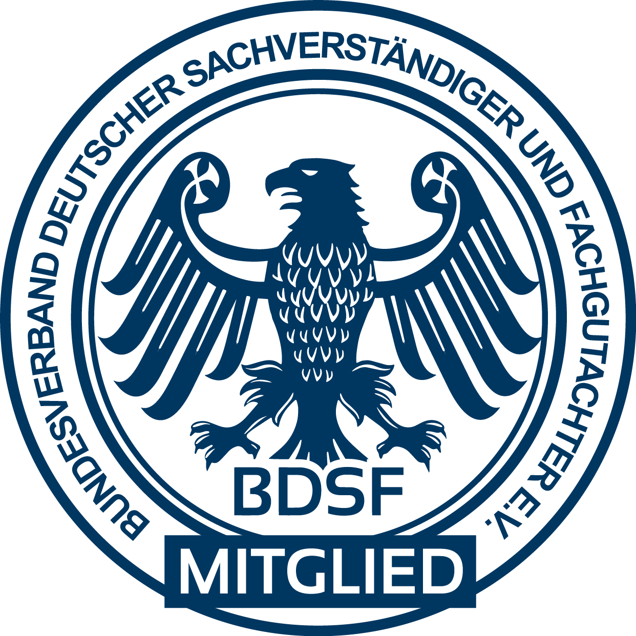Siegel: Mitglied im Bundesverband Deutscher Sachverständiger und Fachgutachter e.V.